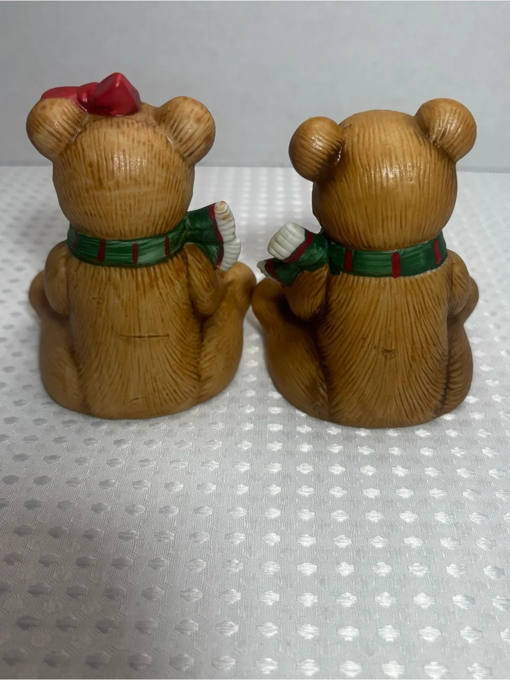 VTG Homco Christmas Teddy Bear Porcelain Figurines Toy Train and Rag Doll